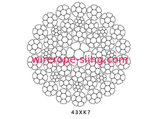 43 X K7에 의하여 압축되는 철사 밧줄 반대로 교체 탑 기중기를 위한 16mm - 40mm 직경