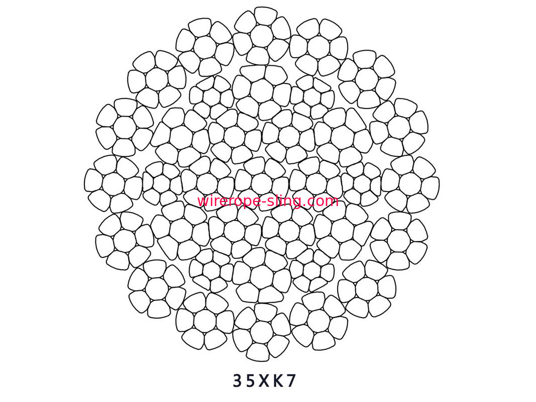35 비 X K7 철강선 밧줄 - 교체 장거리 전송은 일을 견고하게 합니다
