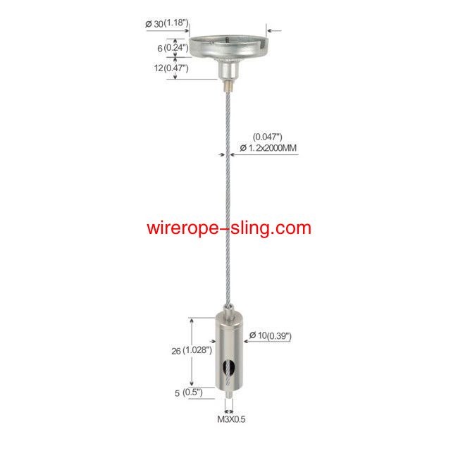 철물 부품 M4 내 나사산 케이블 서 스 펜 션 시스템 YW 86014