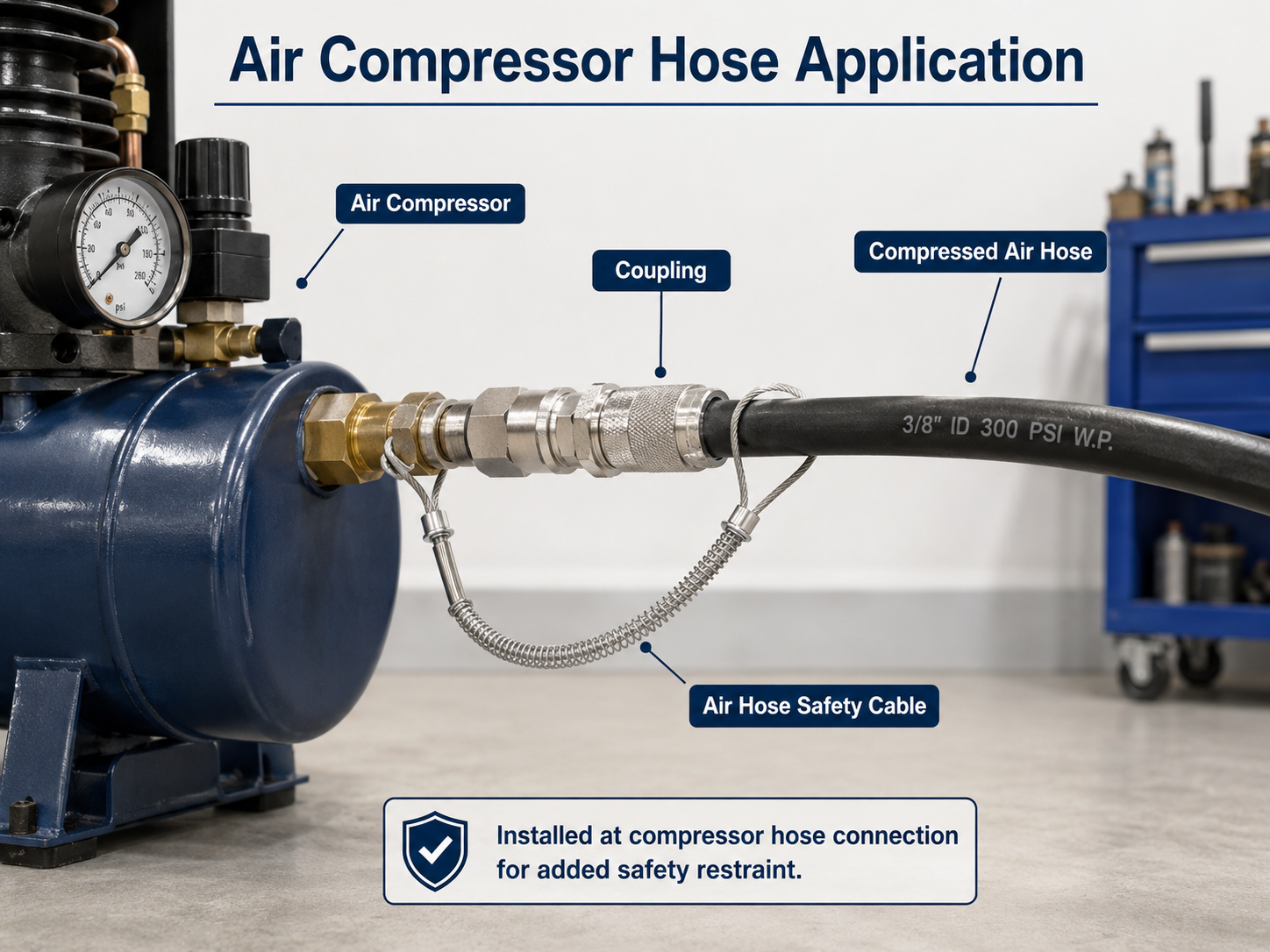 air hose safety cable air hose safety cable