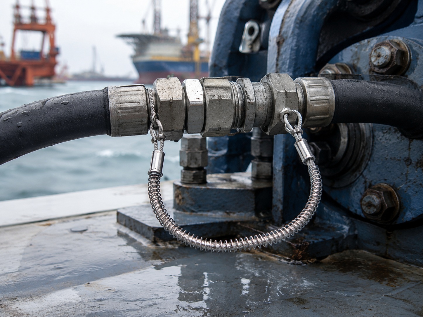 Marine 유압 호스 안전 케이블 for shipyard and offshore maintenance